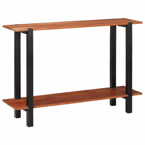 Konsolentisch mit Regal, Braun/Schwarz, 110cm