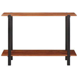 Konsolentisch mit Regal, Braun/Schwarz, 110cm