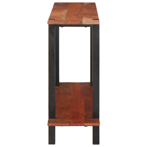 Konsolentisch mit Regal, Braun/Schwarz, 110cm
