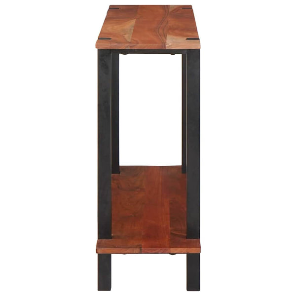 Konsolentisch mit Regal, Braun/Schwarz, 110cm