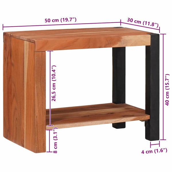 vidaXL Étagère à livres marron 50 x 30 x 40 cm Bois d'acacia massif