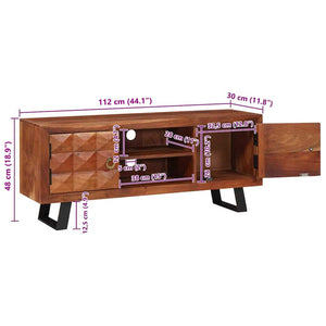 TV-Schrank Honigbraun Massivholz Akazie