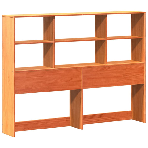 vidaXL Lit en bois massif sans matelas brun ciré 150x200 cm Bois massif