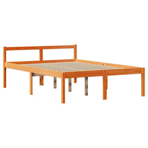 Massivholzbett 135x190 cm Wachsbraun