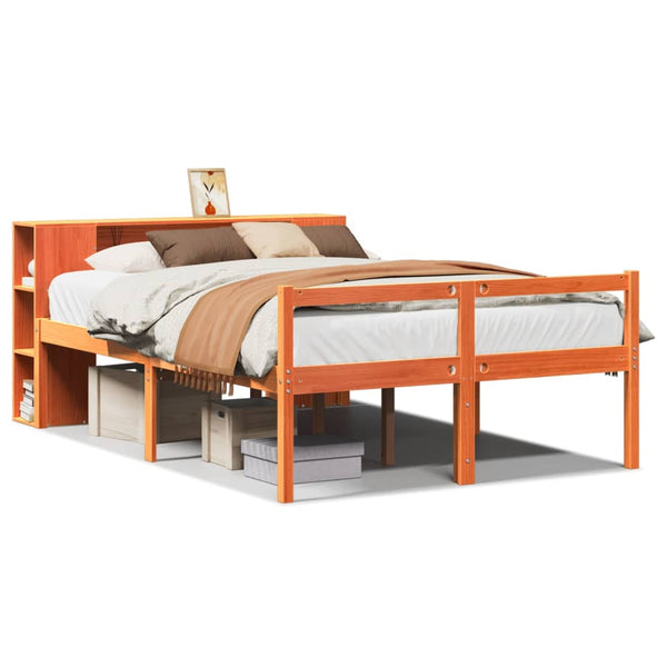 Massivholzbett 140x190 cm Wachsbraun
