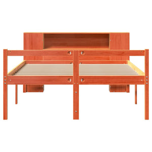 Massivholzbett 140x190 cm Wachsbraun