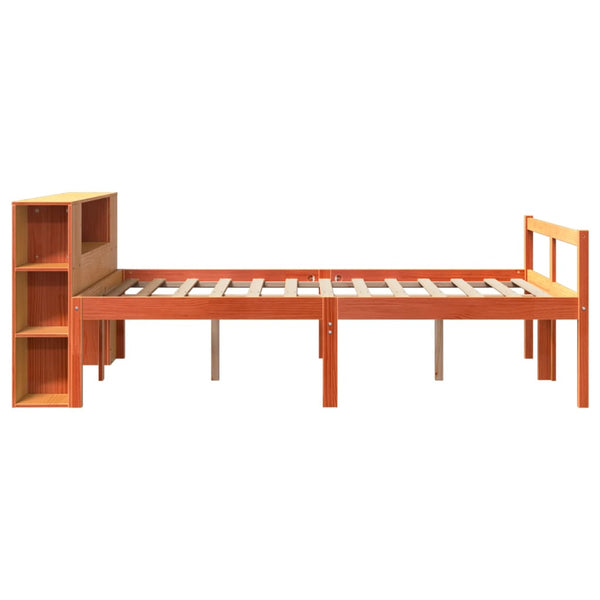 Massivholzbett 140x190 cm Wachsbraun