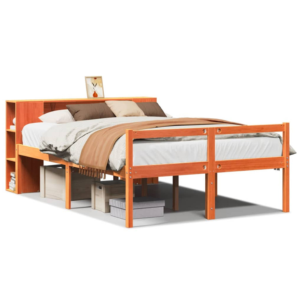 Massivholzbett 160x200 cm Wachsbraun