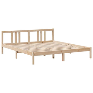 Massivholzbett Kiefer 180x200 mit Regal