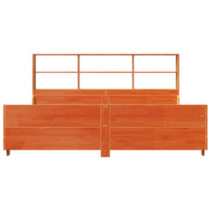 vidaXL Lit en bois massif sans matelas brun ciré 180x200 cm bois massif