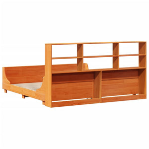 vidaXL Lit en bois massif sans matelas brun ciré 180x200 cm bois massif