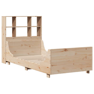 Massivholzbett 90x200 cm mit Regal