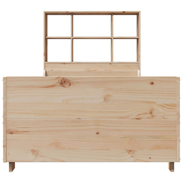 Massivholzbett 90x200 cm mit Regal
