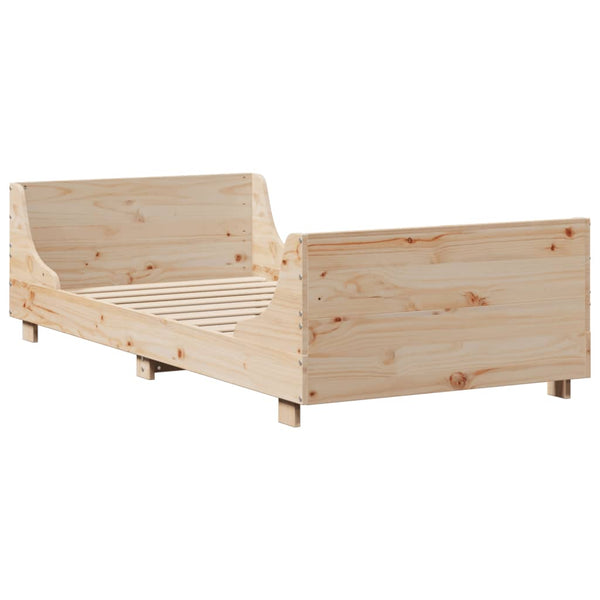 Massivholzbett 90x200 cm mit Regal