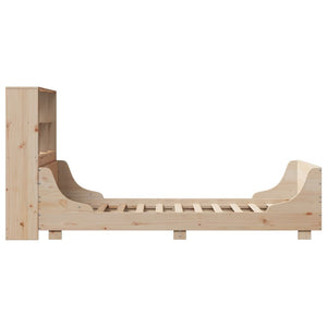 Massivholzbett 90x200 cm mit Regal