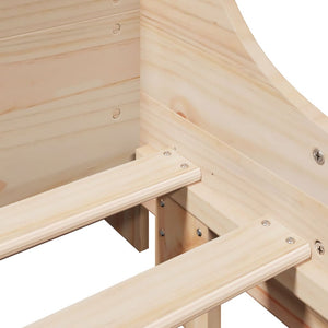 Massivholzbett 90x200 cm mit Regal