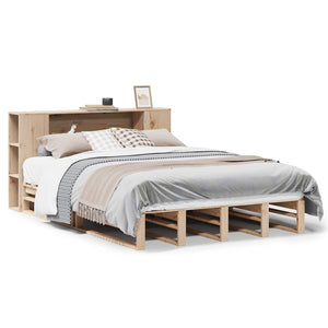 Massivholzbett 135x190 cm mit Regal
