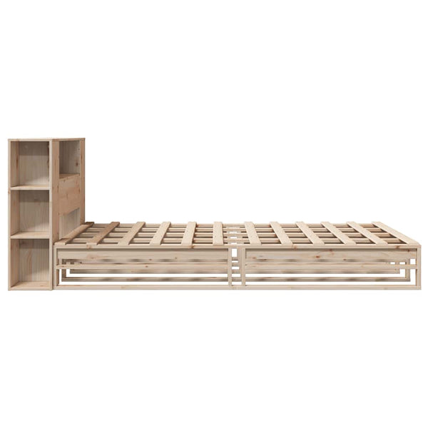 Massivholzbett 135x190 cm mit Regal