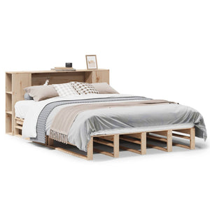 Massivholzbett 140x190 cm mit Regal
