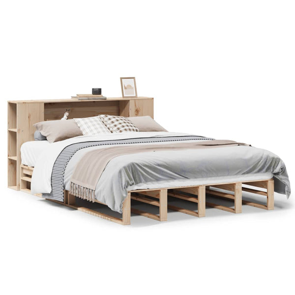 Massivholzbett 140x190 cm mit Regal