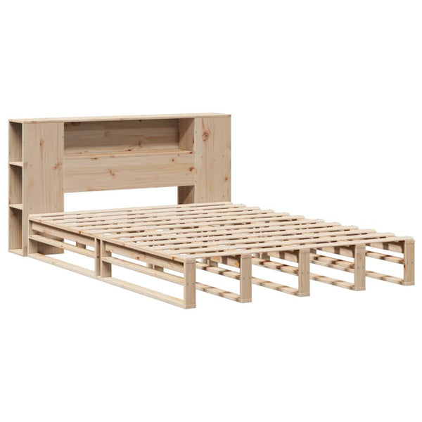 Massivholzbett 140x190 cm mit Regal
