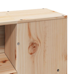 Massivholzbett 140x190 cm mit Regal