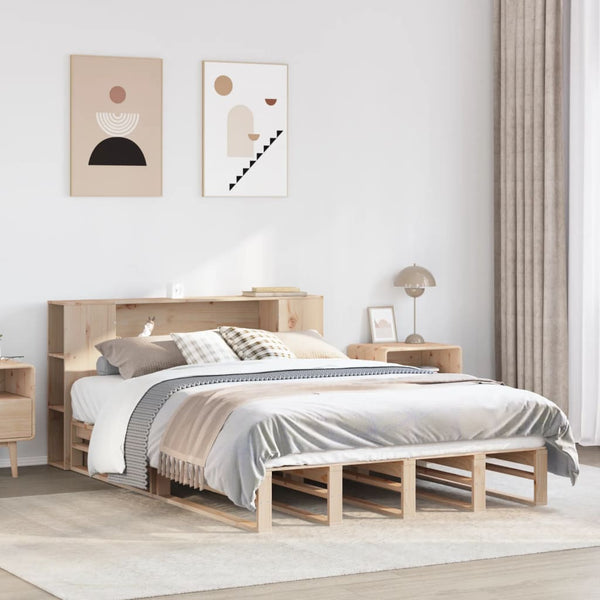 Massivholzbett 140x190 cm mit Regal