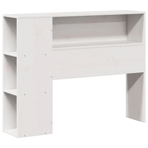 Massivholzbett mit Regal, 75x190 cm, Weiß