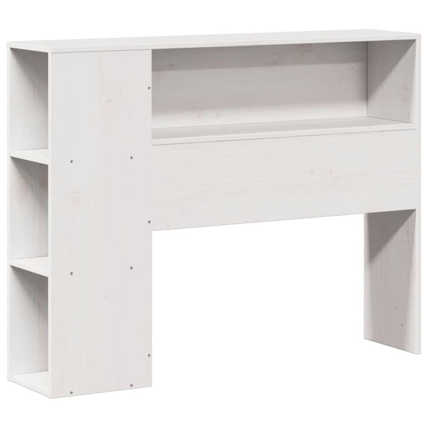 Massivholzbett mit Regal, 75x190 cm, Weiß