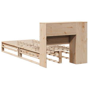 Massivholzbett mit Regal 90x190 cm