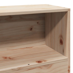 Massivholzbett mit Regal 90x190 cm