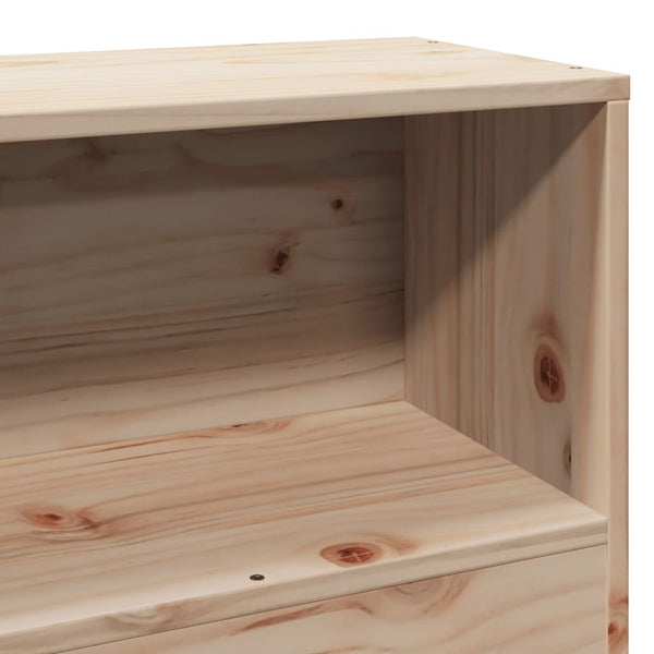 Massivholzbett mit Regal 90x190 cm