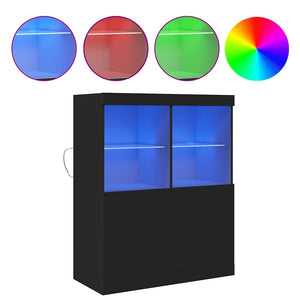 Schwarzes Sideboard 81x37x100 cm