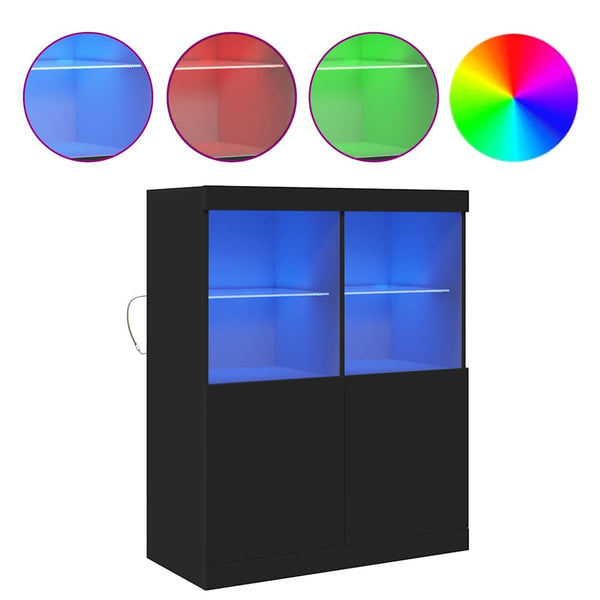 Schwarzes Sideboard 81x37x100 cm