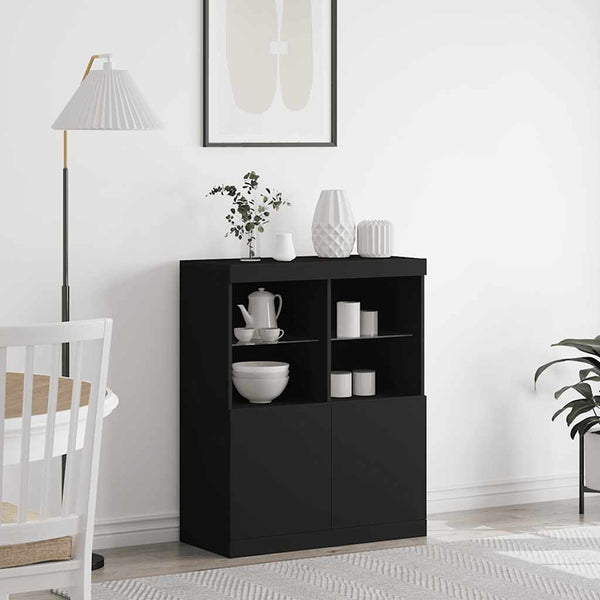 Schwarzes Sideboard 81x37x100 cm