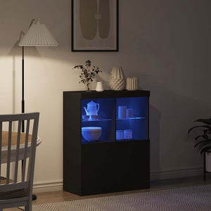 Schwarzes Sideboard 81x37x100 cm