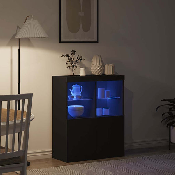 Schwarzes Sideboard 81x37x100 cm