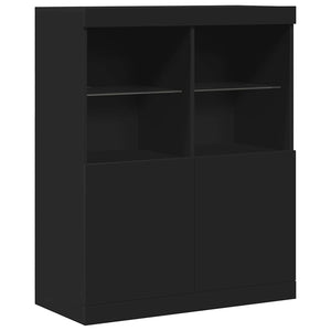 Schwarzes Sideboard 81x37x100 cm