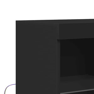 Schwarzes Sideboard 81x37x100 cm