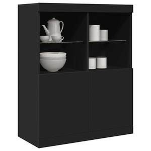 Schwarzes Sideboard 81x37x100 cm