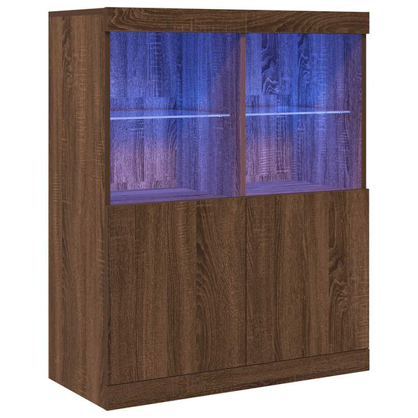 Sideboard Braun Eichenoptik 81x37x100 cm