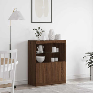 Sideboard Braun Eichenoptik 81x37x100 cm