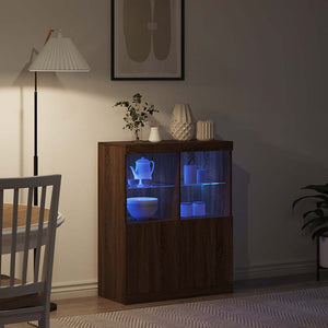 Sideboard Braun Eichenoptik 81x37x100 cm
