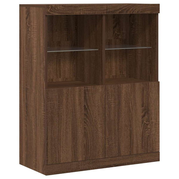 Sideboard Braun Eichenoptik 81x37x100 cm