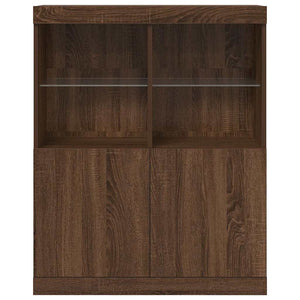 Sideboard Braun Eichenoptik 81x37x100 cm