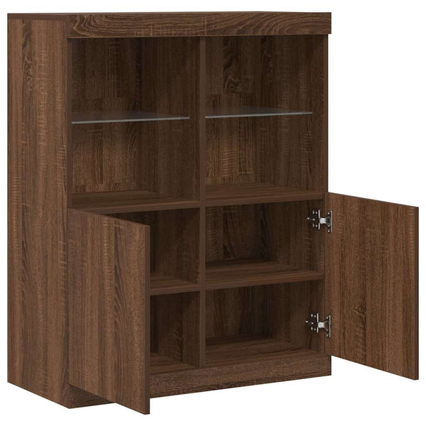 Sideboard Braun Eichenoptik 81x37x100 cm