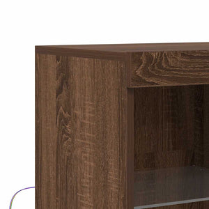 Sideboard Braun Eichenoptik 81x37x100 cm