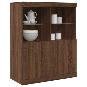 Sideboard Braun Eichenoptik 81x37x100 cm