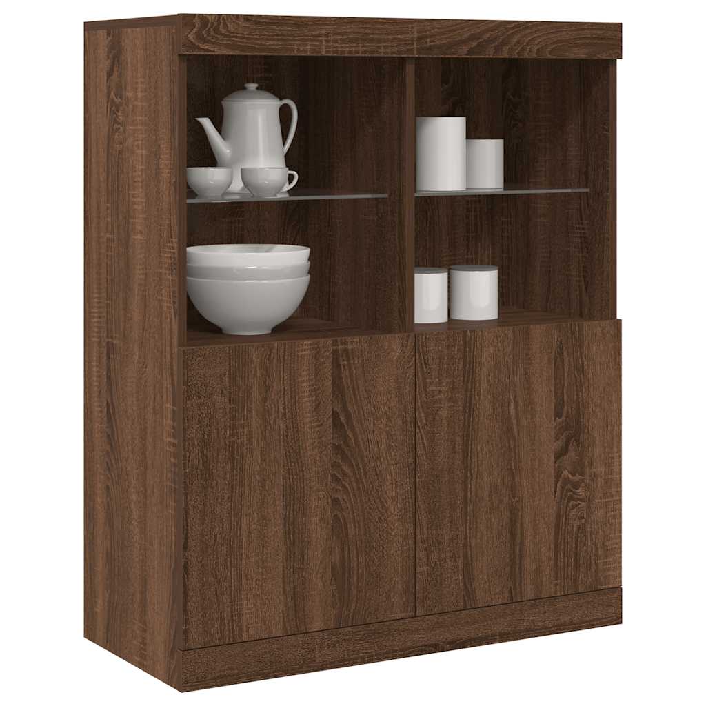 Sideboard Braun Eichenoptik 81x37x100 cm