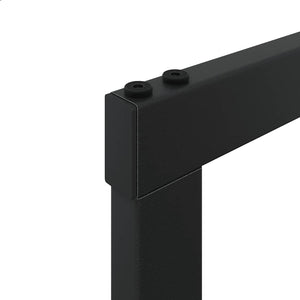 Schwarzes Kaminholzregal aus Stahl 55x30x61 cm